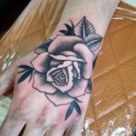 Traditional Rose on Hand by Bethan 